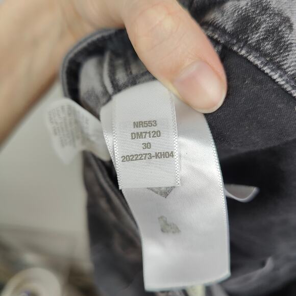 Madewell Curvy Stovepipe Jeans Womens 30 Gray Armand Wash Stretch Raw Hem S - Picture 8 of 9